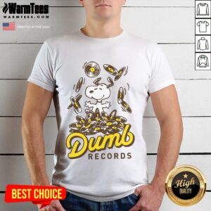 Cute Snoopy Peanuts Dumb Records T-Shirt