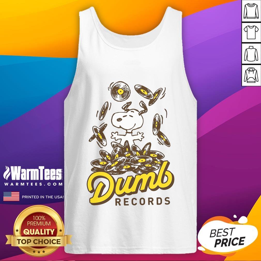 Cute Snoopy Peanuts Dumb Records T-Shirt - Image 4