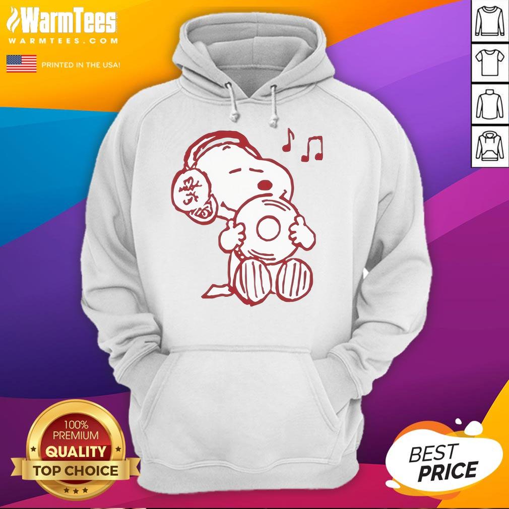 Cute Snoopy Peanuts Music Lover T-Shirt - Image 2