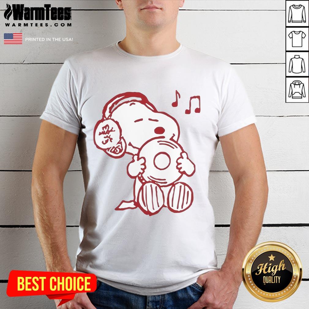Cute Snoopy Peanuts Music Lover T-Shirt
