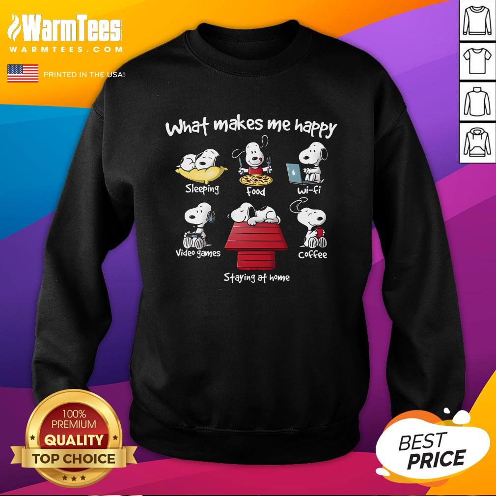 Cute Snoopy What Makes Me Happy T-Shirt - Image 4