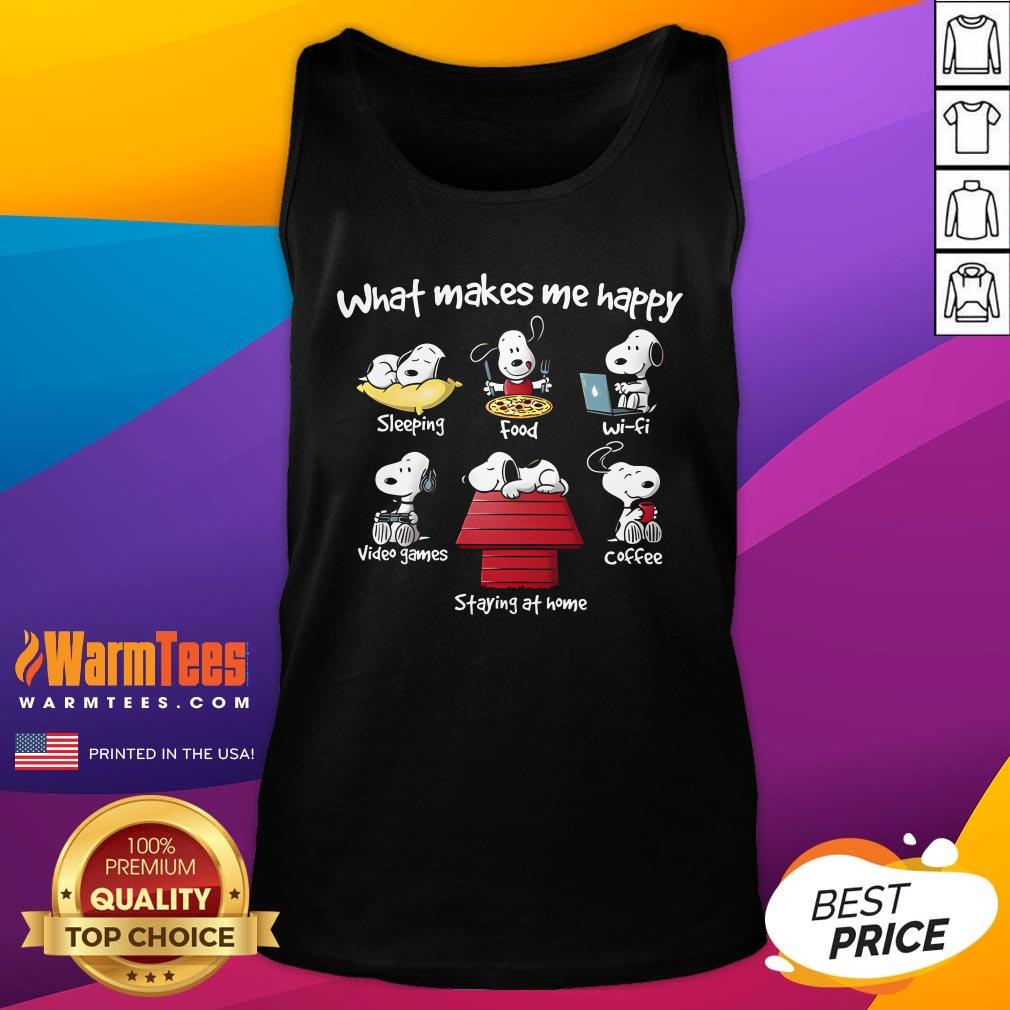 Cute Snoopy What Makes Me Happy T-Shirt - Image 5