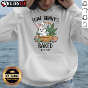 Alternative view of Cute Some Bunny's Baked Easter Humor 4.20 Meme T-Shirt