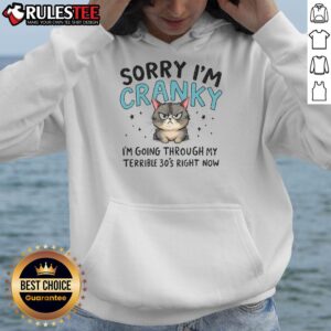 Alternative view of Cute Sorry I'm Cranky I'm Going Through My Terrible 30s Cat T-Shirt