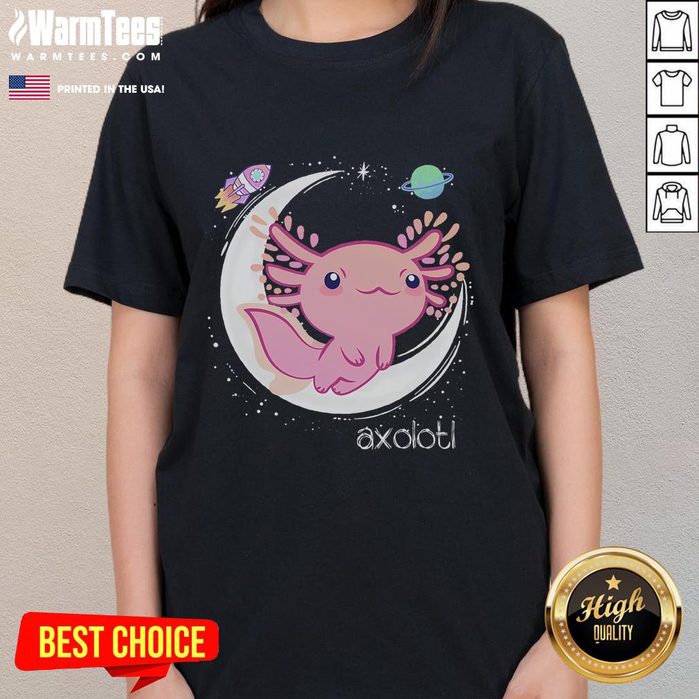 Cute Space Axolotl Kawaii Pastel Goth Japan Anime Comic T-Shirt - Image 3