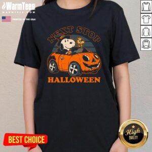 Alternative view of Cute Spooky Beagle Car Next Stop Halloween T-Shirt