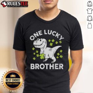 Cute St Patrick's Day One Lucky Brother Irish T-Rex Dinosaur T-Shirt
