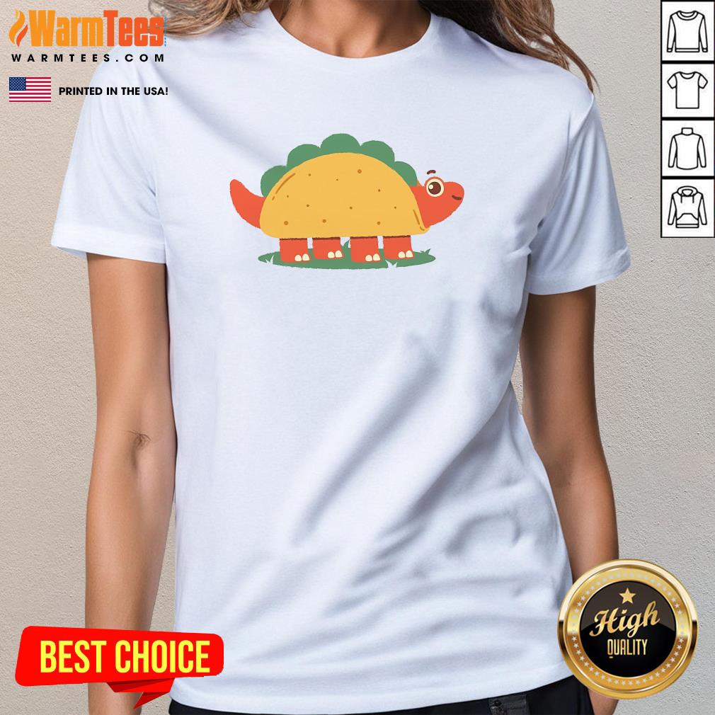 Cute Stacosaurus Stegosaurus Taco T-Shirt - Image 2