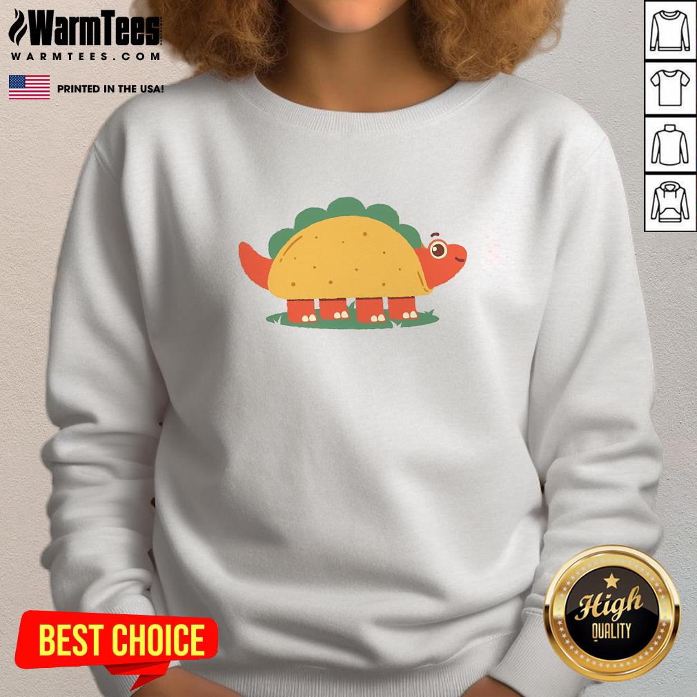 Cute Stacosaurus Stegosaurus Taco T-Shirt - Image 4