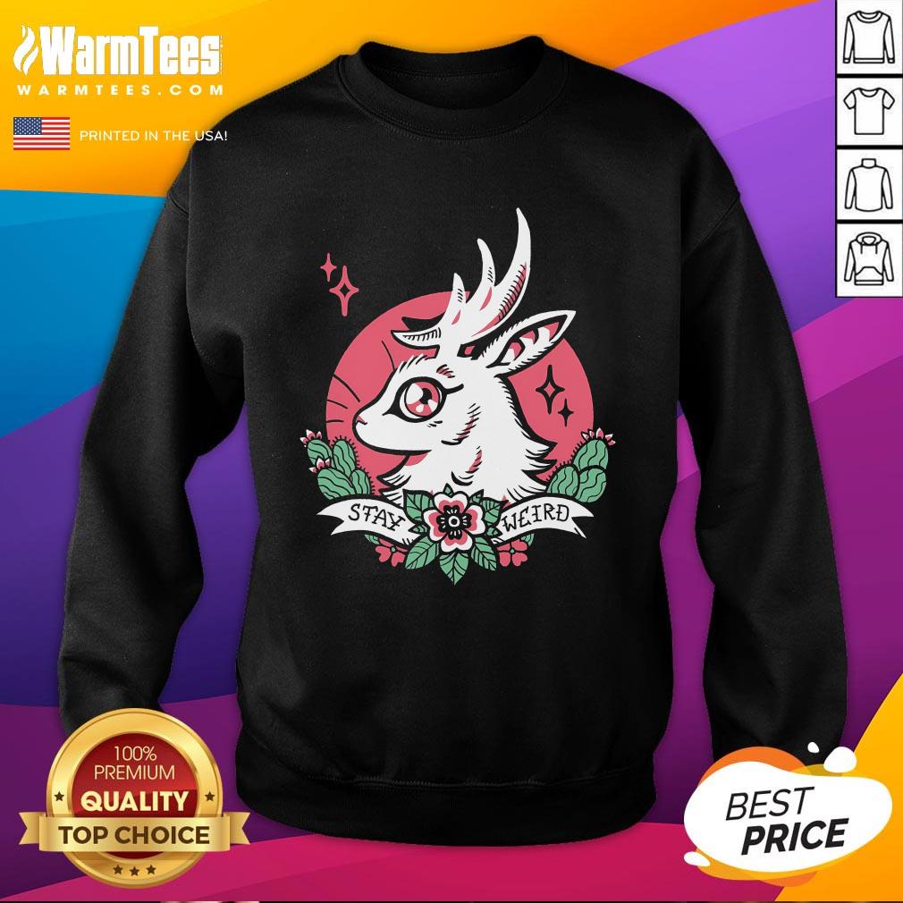 Cute Stay Weird Bunny Deer T-Shirt - Image 4