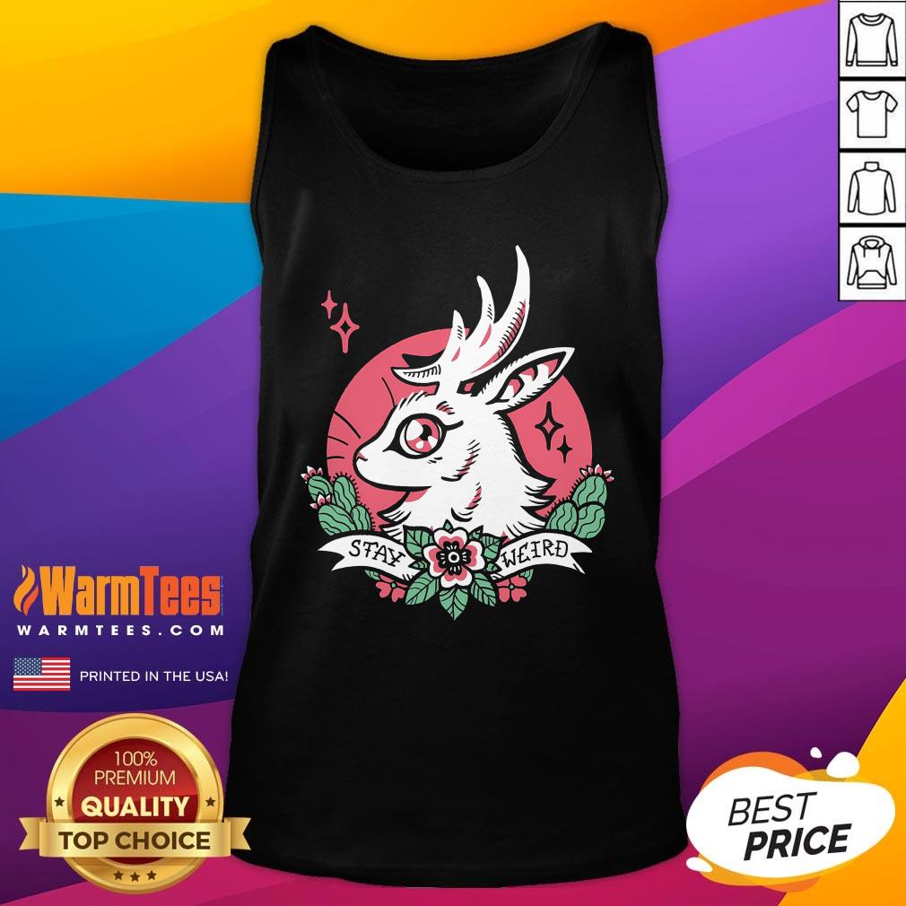 Cute Stay Weird Bunny Deer T-Shirt - Image 5