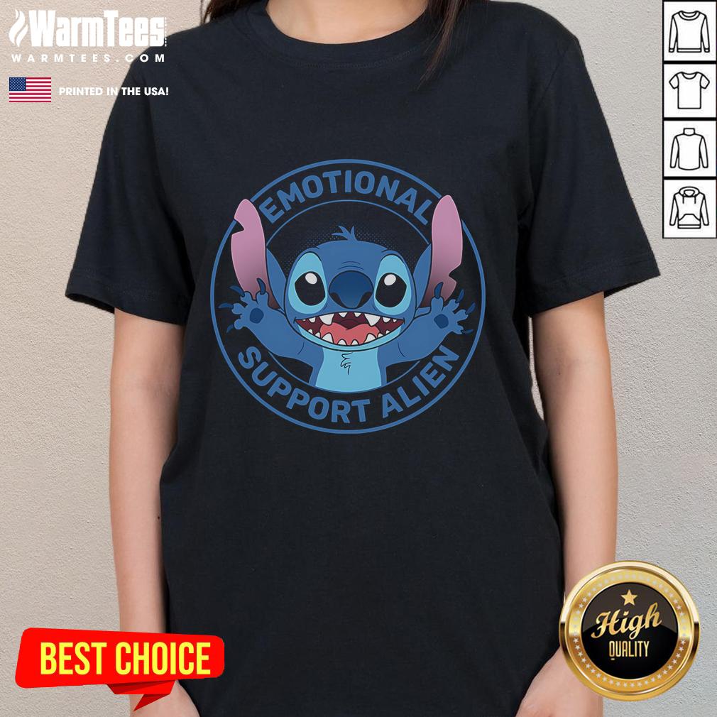 Cute Stitch Emotional Support Alien T-Shirt - Image 3