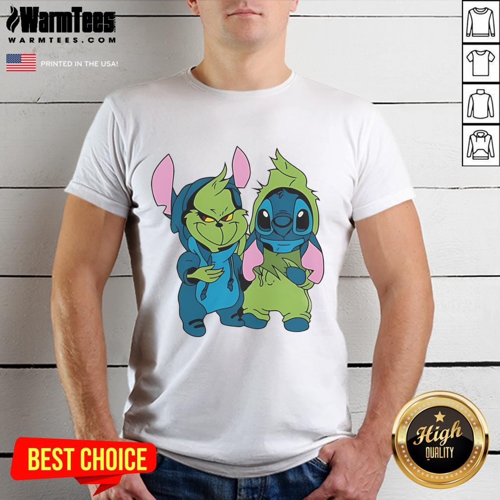 Cute Stitch Grinch Christmas Mascot T-Shirt