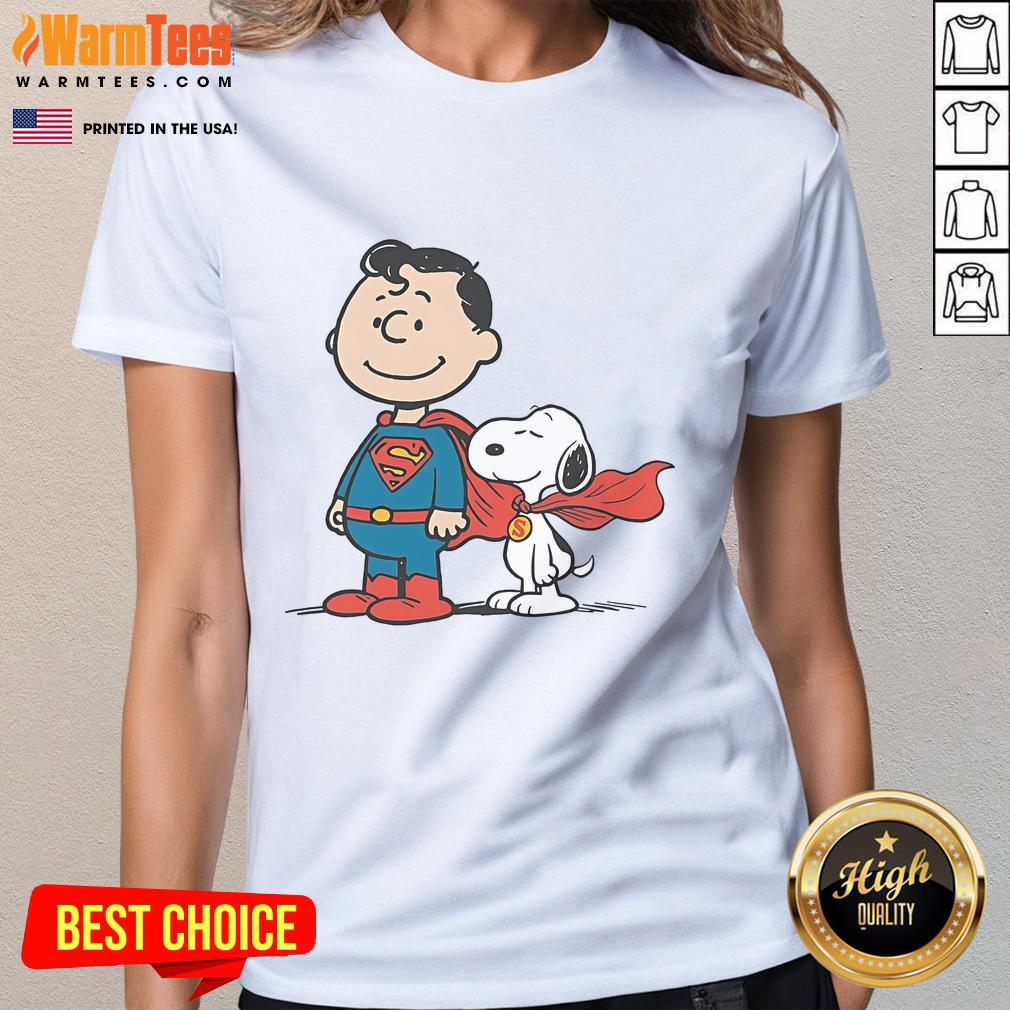 Cute Super Peanuts Snoopy Superman T-Shirt - Image 3