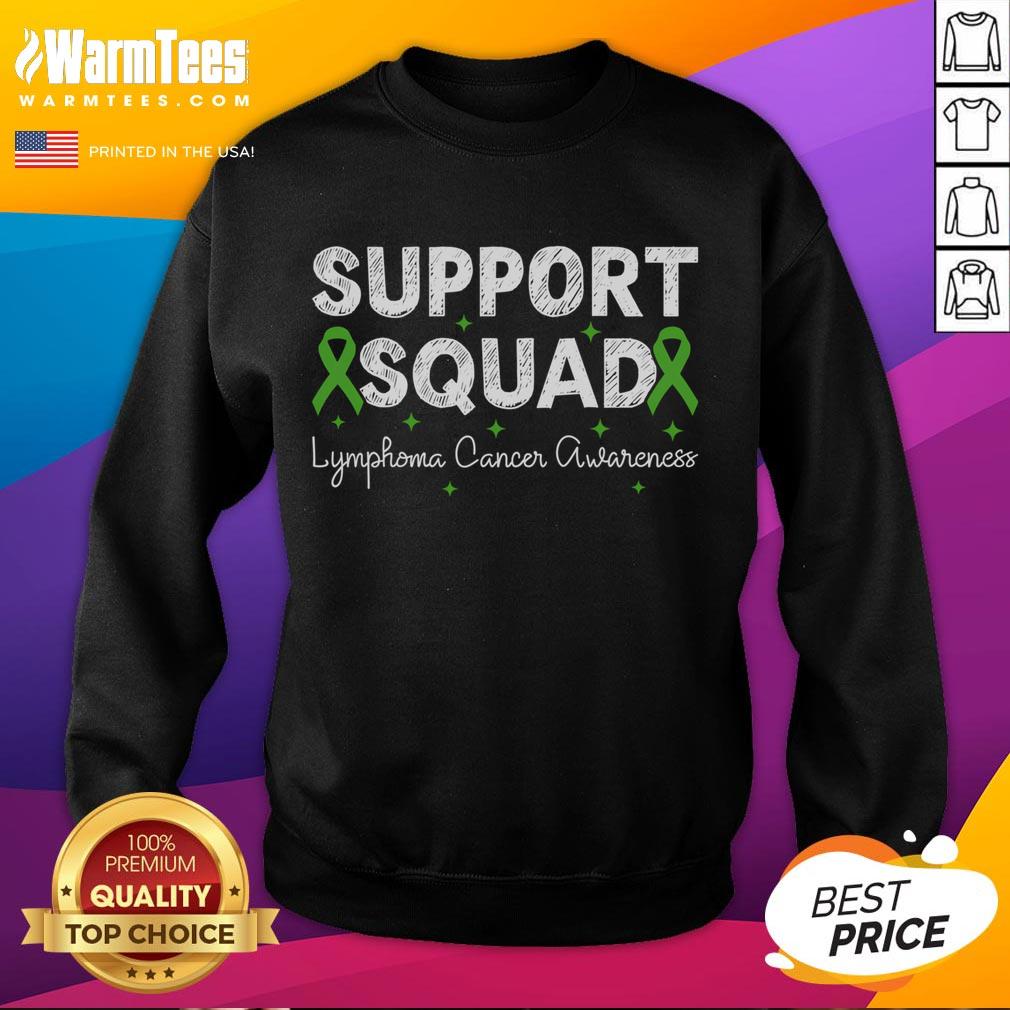 Cute Support Squad Non Hodgkins Lymphoma Cancer Awareness T-Shirt - Image 5