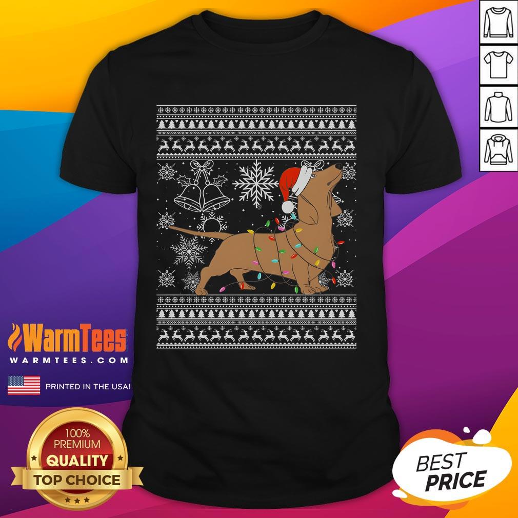 Cute Teckel Christmas Dachshund Dog T-Shirt