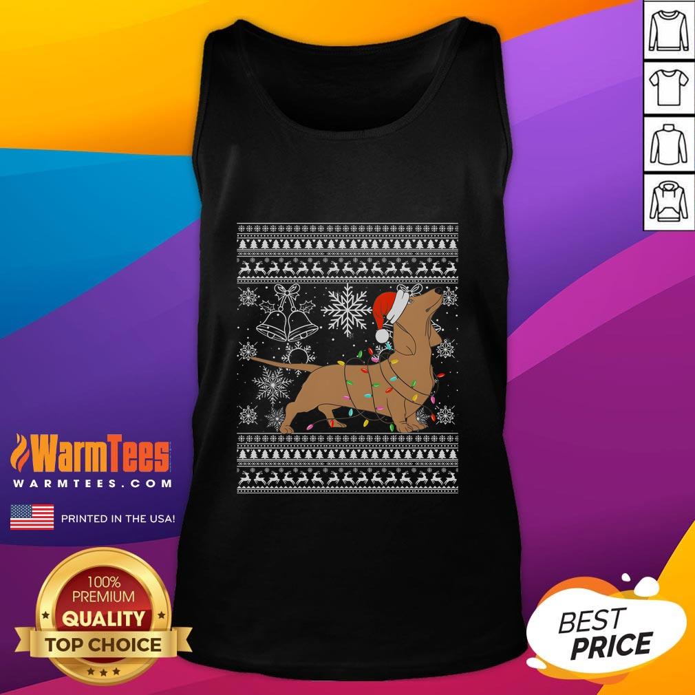 Cute Teckel Christmas Dachshund Dog T-Shirt - Image 4