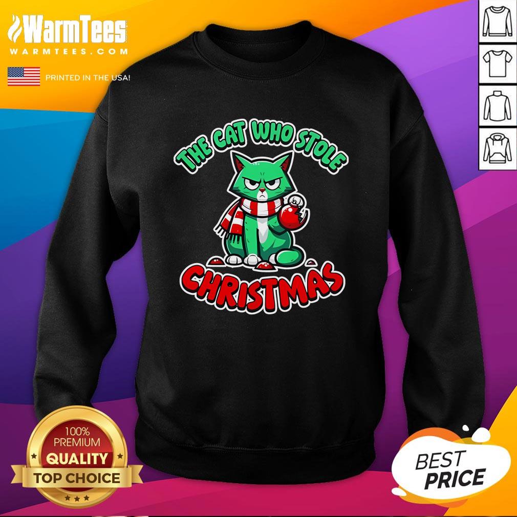 Cute The Cat Who Stole Christmas T-Shirt - Image 4