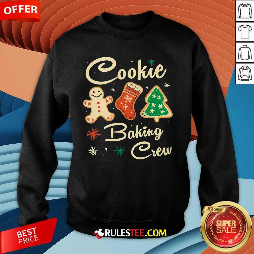 Cute The Christmas Cookie Baking Crew T-Shirt - Image 4