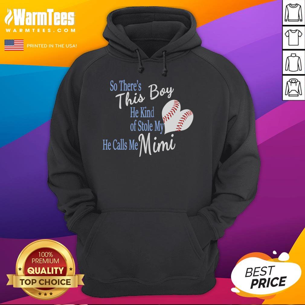 Cute This Stole My Baseball Heart Calls Me Mimi T-Shirt - Image 2
