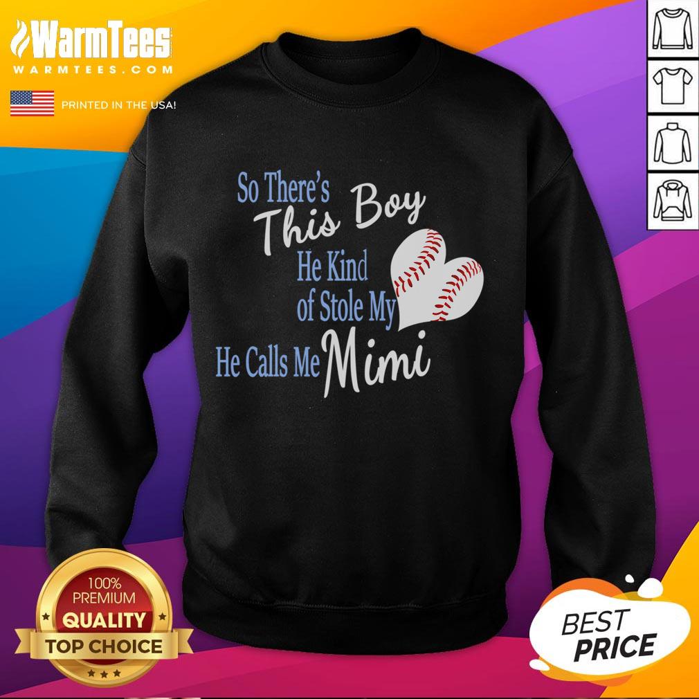 Cute This Stole My Baseball Heart Calls Me Mimi T-Shirt - Image 5