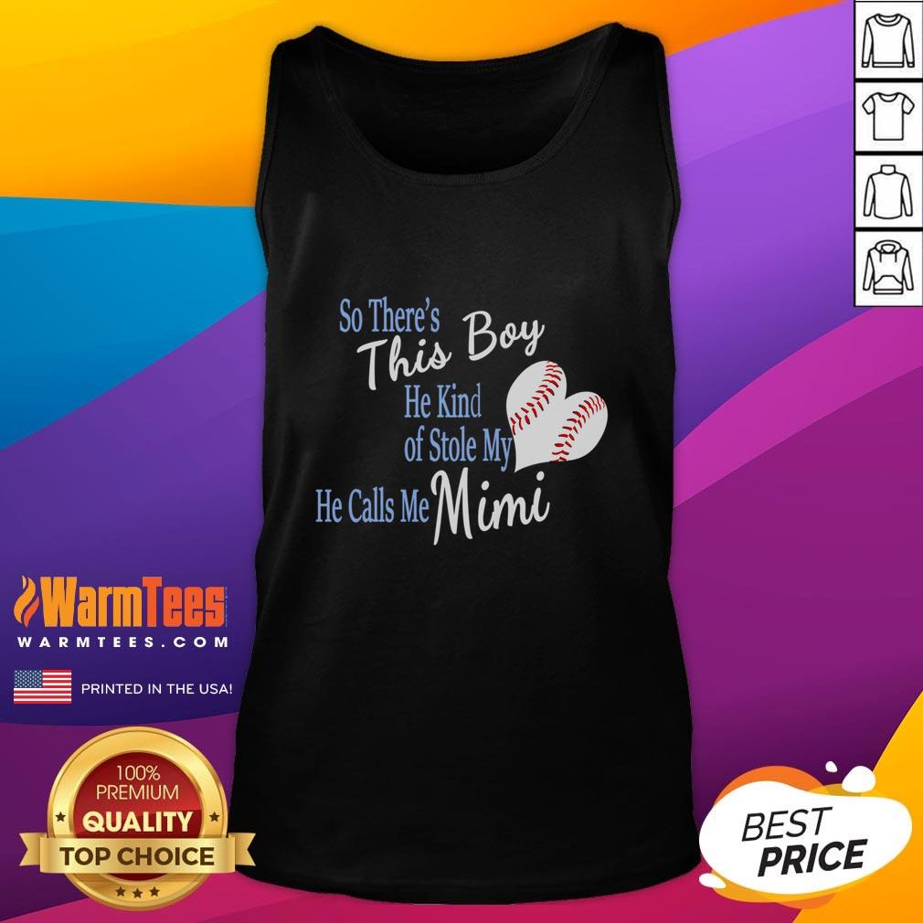 Cute This Stole My Baseball Heart Calls Me Mimi T-Shirt - Image 4