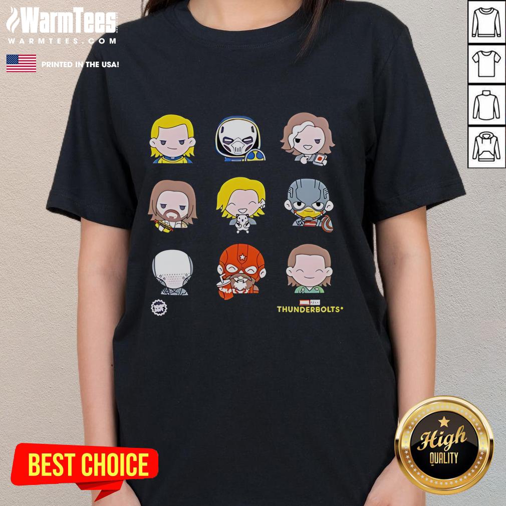 Cute Thunderbolts Emoji Characters T-Shirt - Image 3