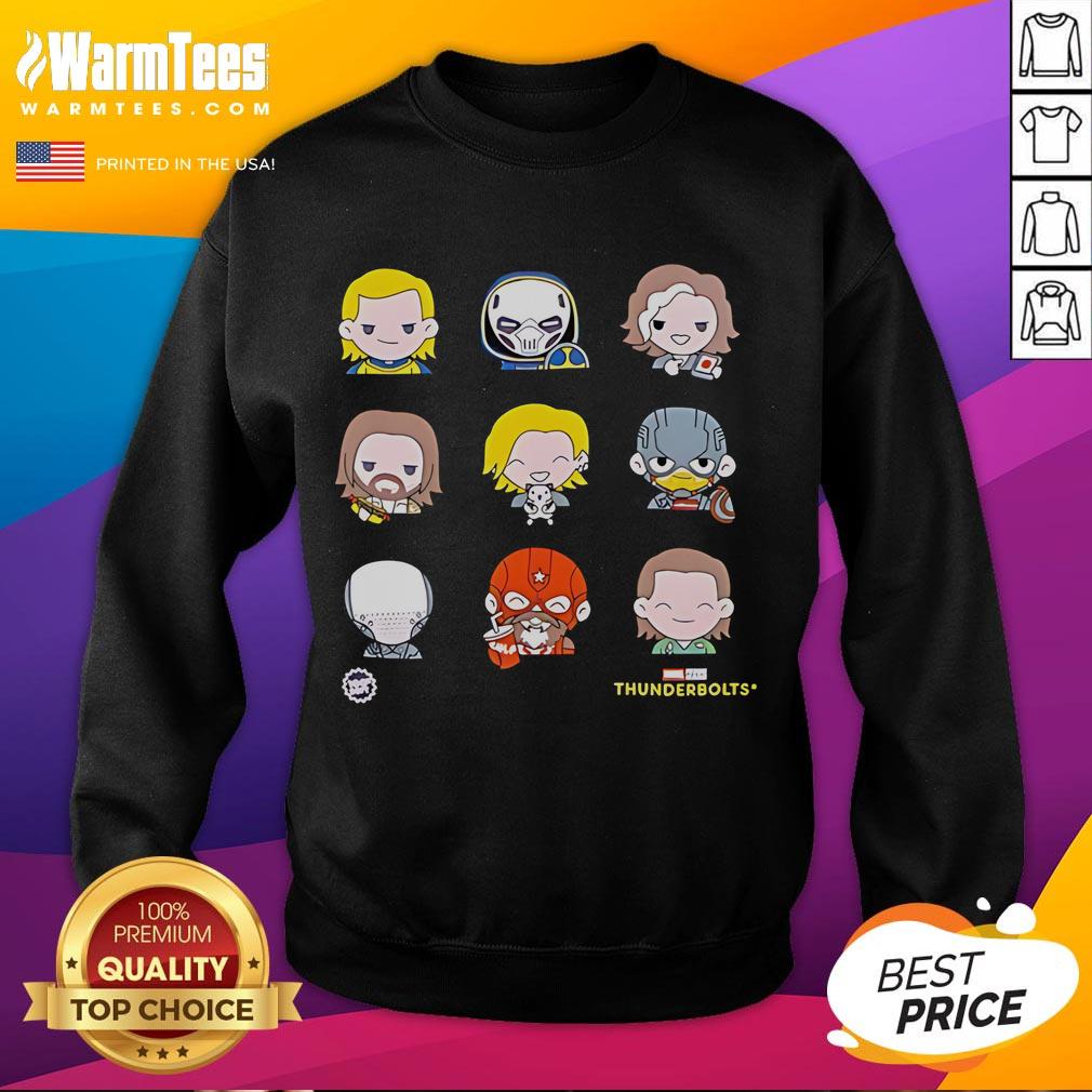 Cute Thunderbolts Emoji Characters T-Shirt - Image 5