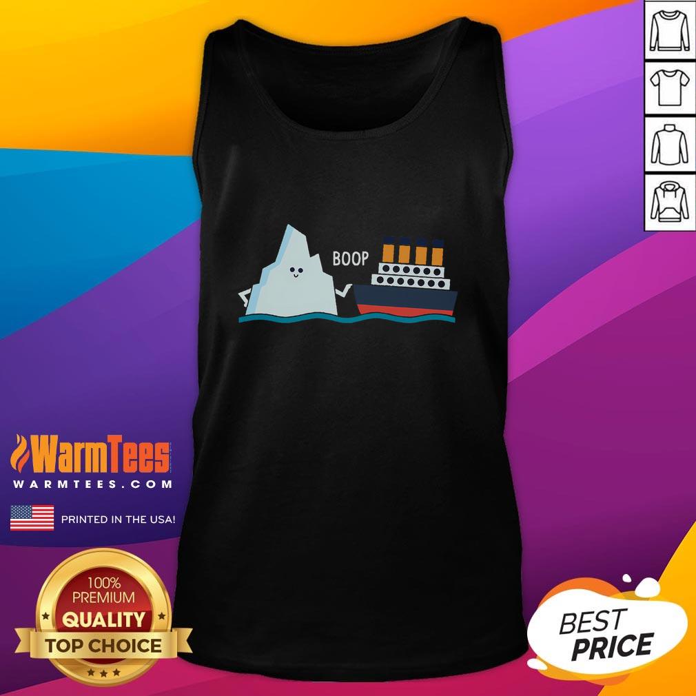 Cute Titanic Funny Titanic And Iceberg Boop Parody T-Shirt - Image 4