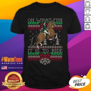 Cute Ugly Christmas Dressage Horse Riding T-Shirt