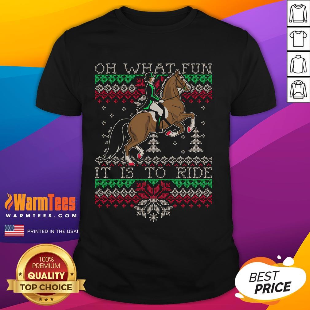 Cute Ugly Christmas Dressage Horse Riding T-Shirt