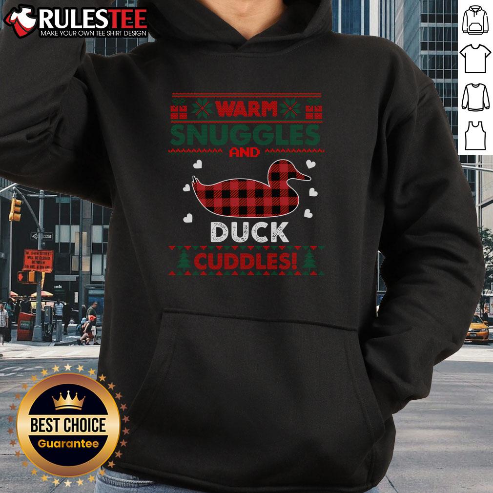 Cute Warm Snuggles Duck Lovers Xmas Ugly Duck Christmas T-Shirt - Image 2
