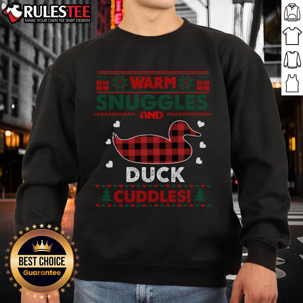 Cute Warm Snuggles Duck Lovers Xmas Ugly Duck Christmas T-Shirt - Image 5