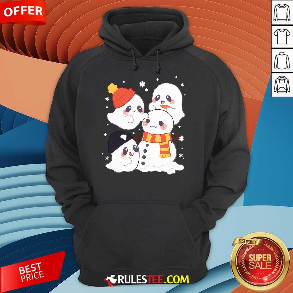 Cute Winter Ghosties Christmas T-Shirt - Image 2