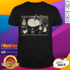 Cute Wizard Frog Heavy Dark Ethereal Music Playing T-Shirt