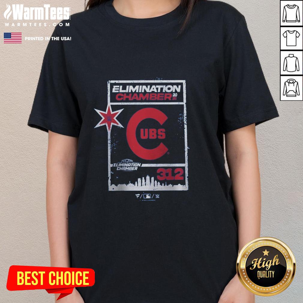 Cute Wwe X Chicago Cubs Elimination Chamber 2026 T-Shirt - Image 3