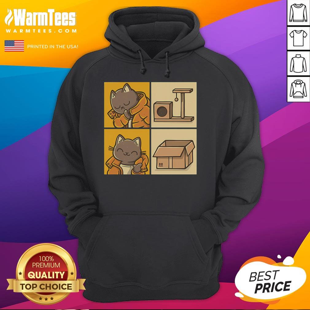 Cute Yes No Meme Cat T-Shirt - Image 2
