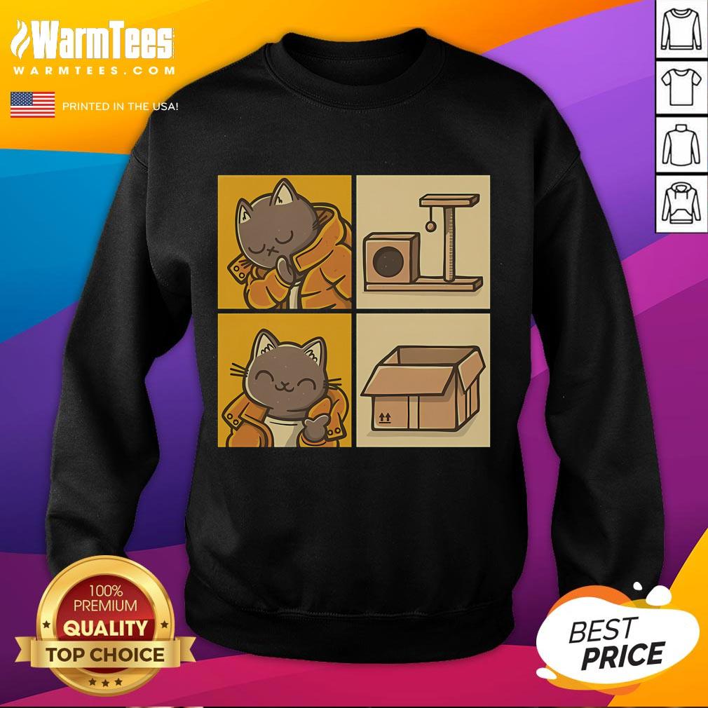 Cute Yes No Meme Cat T-Shirt - Image 5