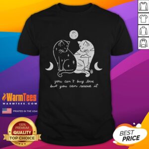 Cute You Can't Buy Love But You Can Rescue It Cat Lovers T-Shirt