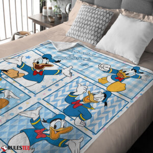 Alternative view of Disney Donald Duck With Signature And Friends Donald Duck Moods Blanket – Customize Blanket