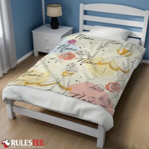 Alternative view of Disney Elegant Princess Belle Pretty Blanket Fleece Customized Blanket