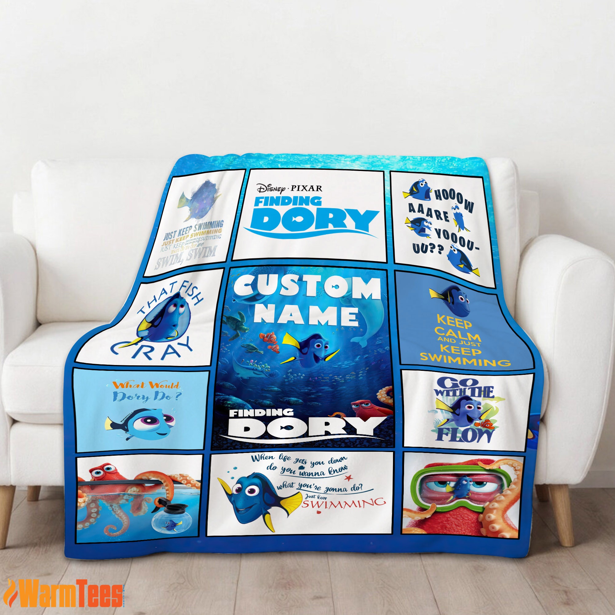 Disney Finding Dory What Would Dory Do Collage Blanket Fleece Customized Blanket - Image 2
