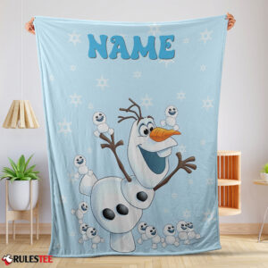 Disney Frozen Olaf Dancing Blanket Fleece Customized Blanket
