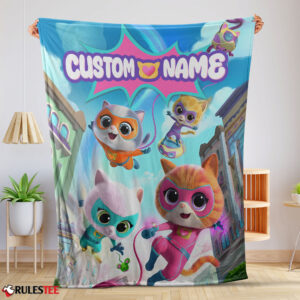 Disney Junior Superkitties Chibi Cute Fleece Blanket – Customize Blanket
