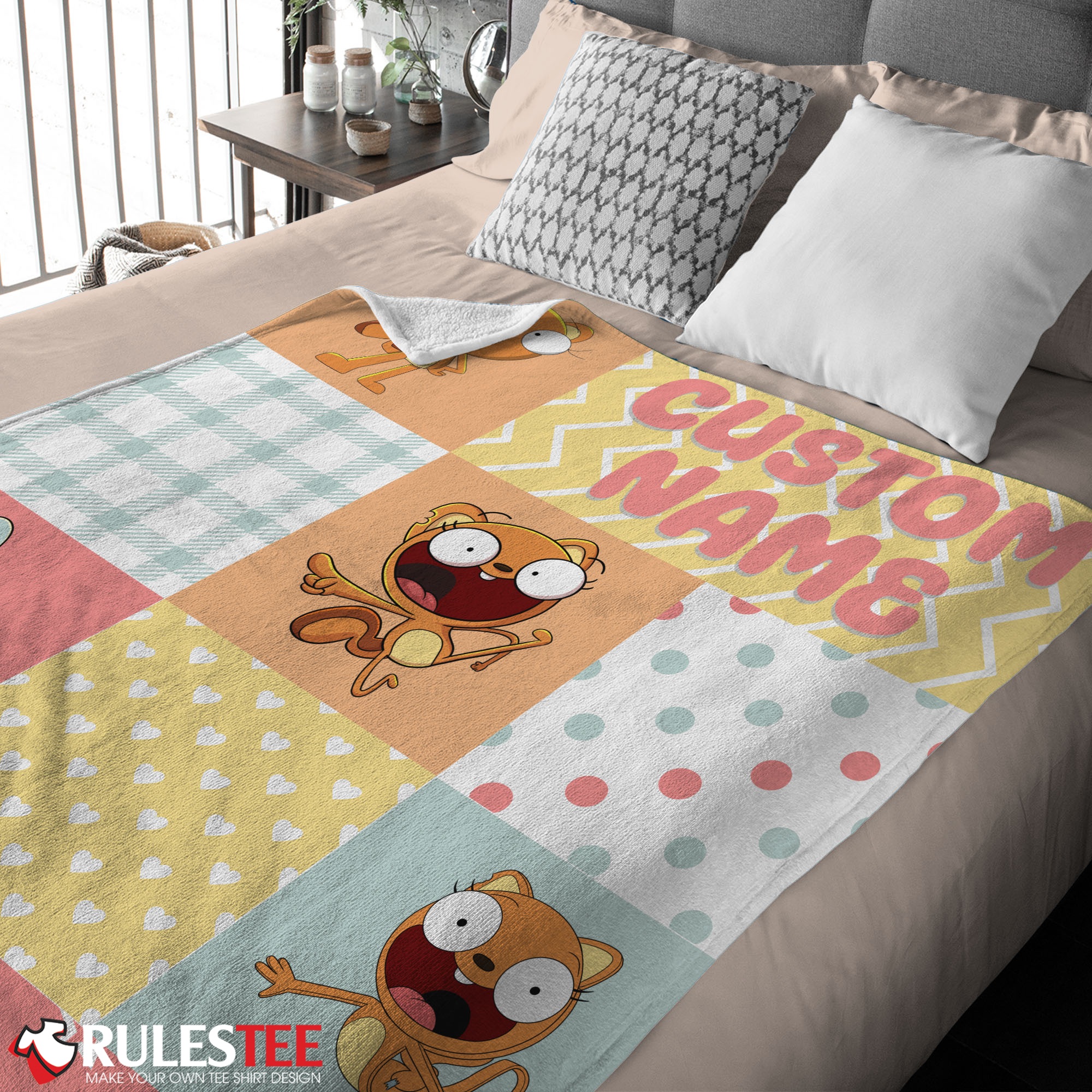 Disney Kiff Chatterley & Barry Buns Pattern Blanket Fleece Customized Blanket - Image 3