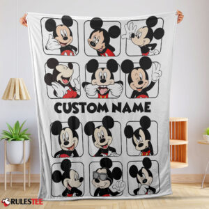 Disney Mickey And Friends Mickey Mouse Moods Blanket – Customize Blanket