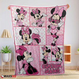 Disney Minnie Mouse And Friends Minnie Mouse Moods Blanket – Customize Blanket