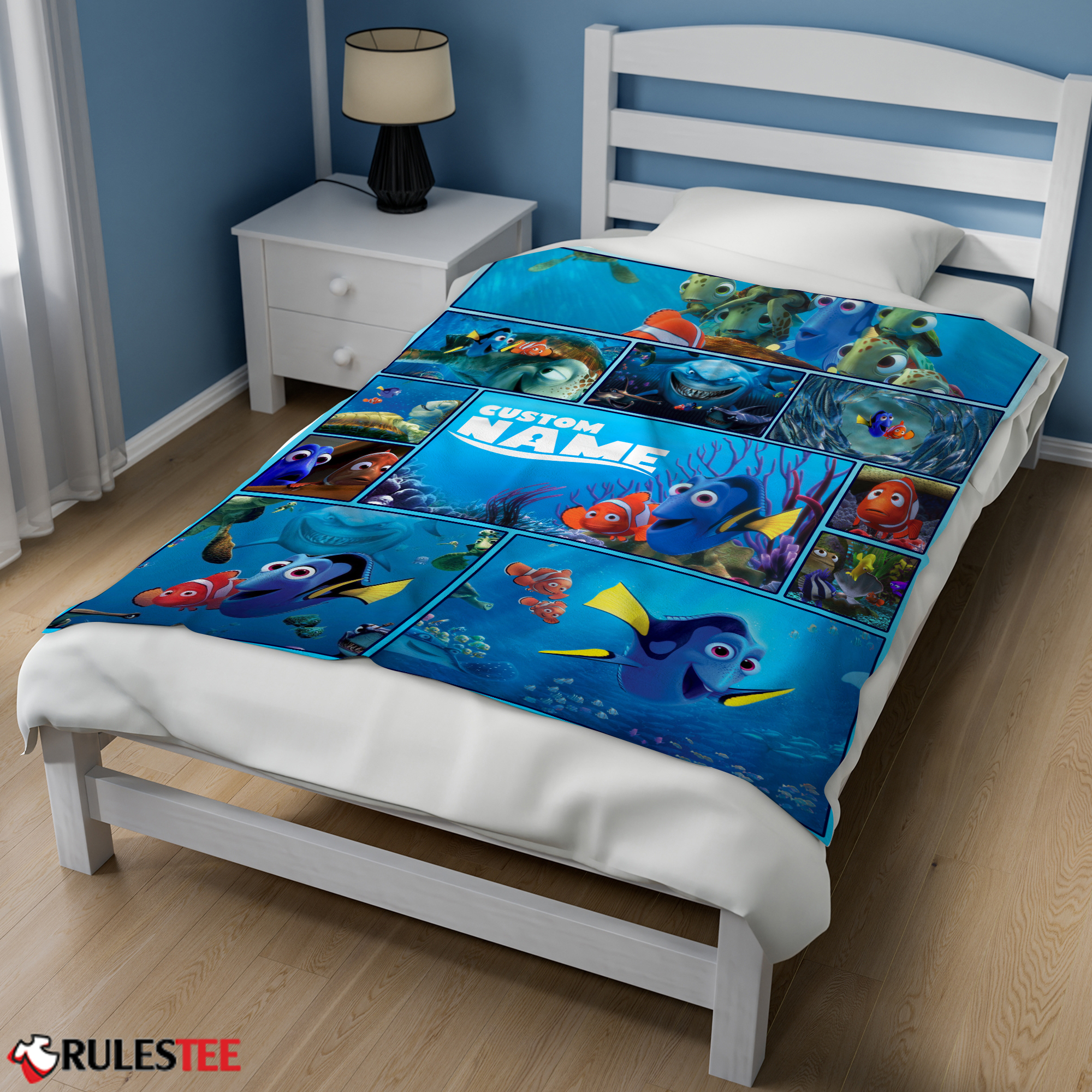 Disney Pixar Cartoon Finding Nemo With Dory Velveteen Cute Blanket Fleece Customized Blanket - Image 2
