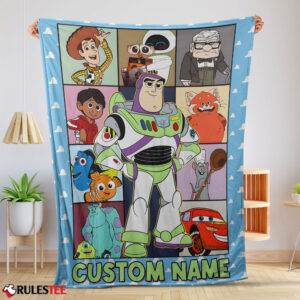 Disney Pixar Toy Story Buzz Lightyear With Friends Blanket Fleece Customized Blanket