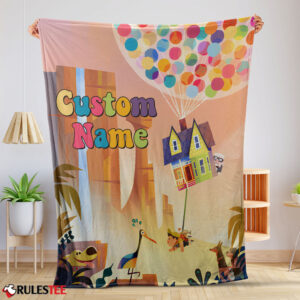Disney Pixar Up With Our Balloons And Sky With House Movie Blanket – Customize Blanket
